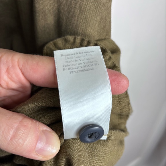 Everlane Linen Workwear Dress Green Size XS EUC - Picture 9 of 10